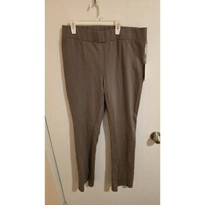 A New Day Pants Womens XL 34Wx30L Brown Pullon Stretch NWT Slit Ankles Academia